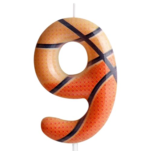 Zi Lan Basketball Birthday Candle for Kids Cake Topper