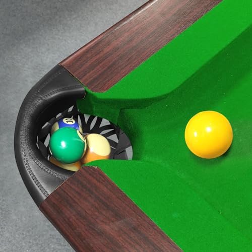 Billiard Pool Table Pockets Heavy Duty PU Leather Billiard Pockets Set of 6,Including 4 Corner Pockets and 2 Side Pockets,Black - Image 7