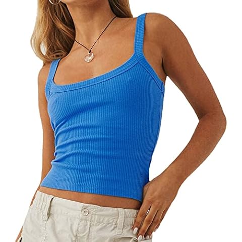 FeMereina Women's Sleeveless Ribbed Crop Top Cover