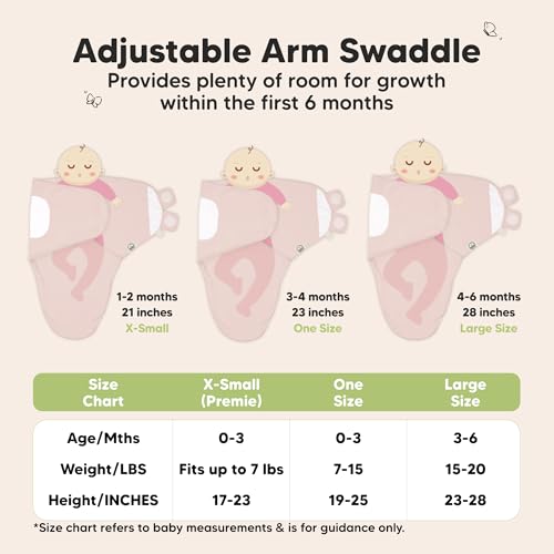 Image of 3-Pack Organic Baby Swaddle Sleep Sacks - Swaddles for Newborns, Infant 0-3 Months, Baby Girls, Boys, Soft & Snug Newborn Sleep Sack, Nursery Swaddling Blankets (Mellow, OS)