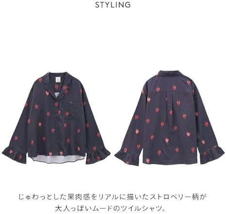 Amazon | ジェラートピケ レディース ストロベリー柄ツイルシャツ