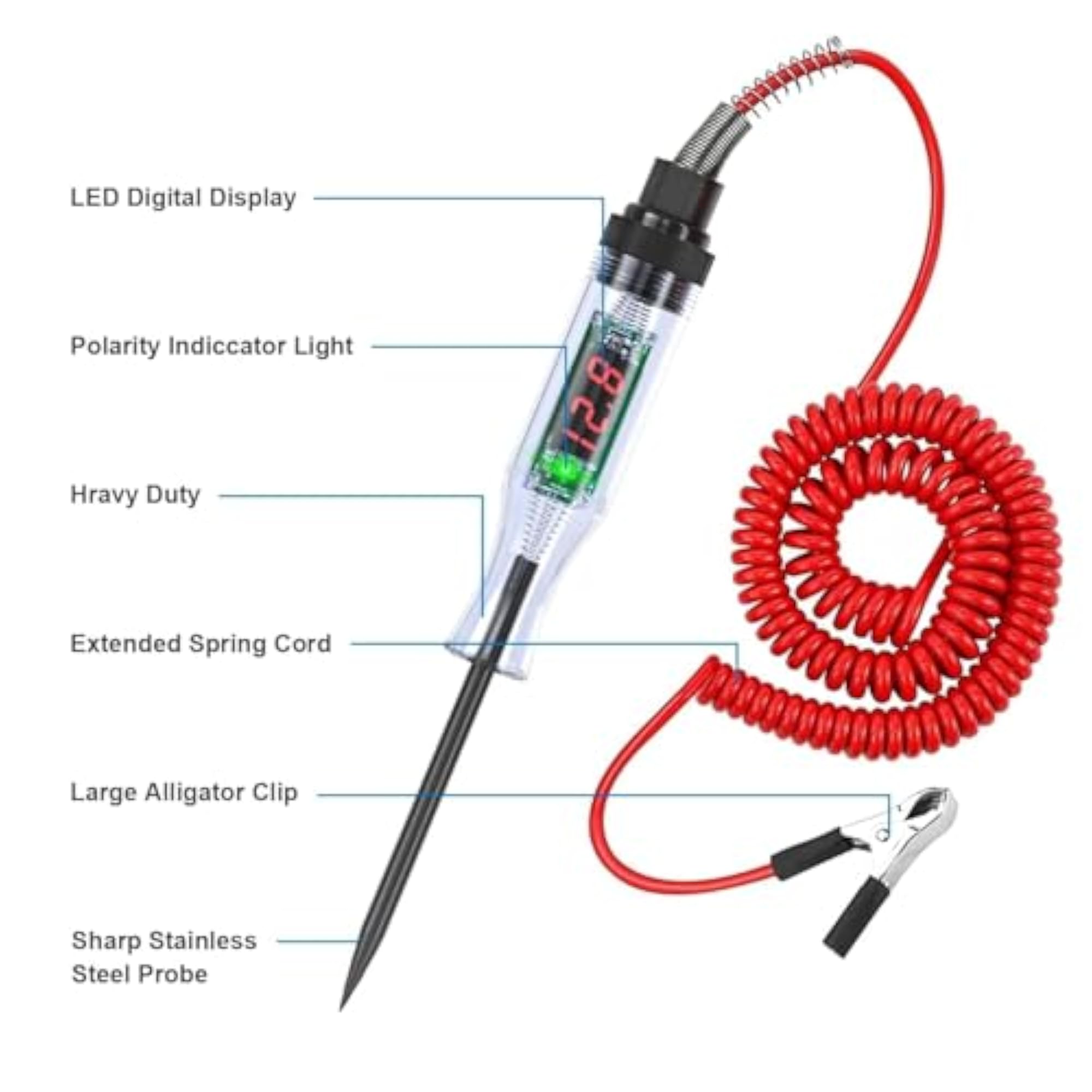 Upgraded Automotive Test Light Digital LED Circuit Tester