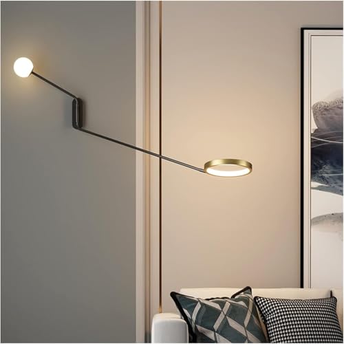 Lámpara de Pared Ajustable, lámpara de Noche para Dormitorio, decoración Especial, Aplique de Pared para Pasillo, Luces de Fondo para Sala de Estar (Dorado).