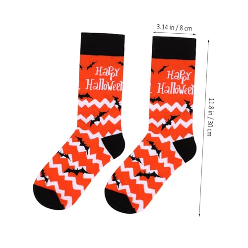 Calcetines de Halloween altos de algodón elásticos pack de 6 5