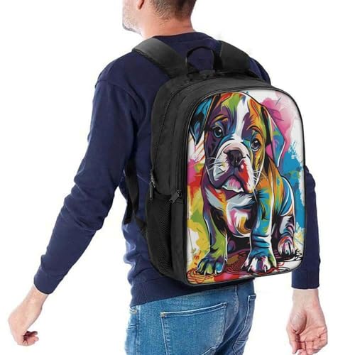 Mochila escolar diseño 3D de French Bulldog para el colegio, actividades de deporte y excursión 5