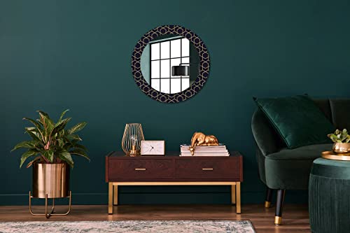 Miroir de salle de bain rond impression moderne 60cm