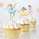 24 Stück Tortendeko Fee Muffin Torten deko Feen Glitzer Elfe Cupcake Topper Elfen Kuchendekoration für Kinder Geburtstags Party, Nachmittagstee