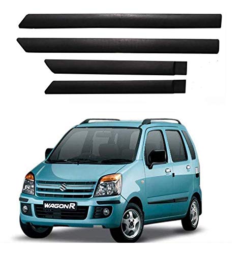 PRIDE Stylist ABS Premium Car Side Beading/Door Garnish in Plain Black (Customized for Car) Compatible with Maruti Suzuki WagonR for Year 2008-2009 Models (Set of 4 Pieces)