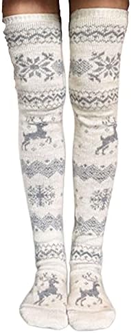 Womens Girls Winter Cable Knit Over Knee Socks Thigh High Long Boot Socks Stocking Leg Warmer