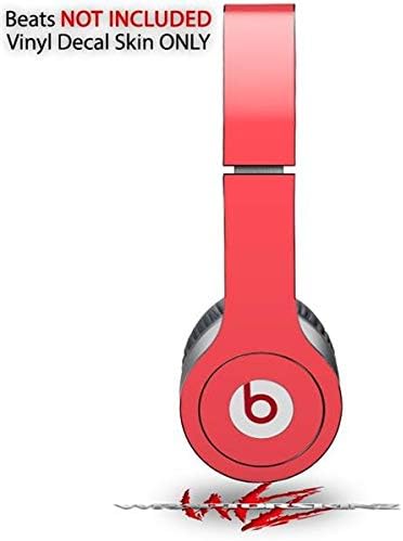 Skin Decal Wrap Works with Original Beats Solo HD Headphones Solids Collection Coral Skin Only (Headphones NOT Included)