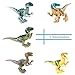 LTCtoy 12pcs Dinos Toy,Buildable Dinosaur Building Blocks Figures with Movable Jaws,Including T Rex, Velociraptor,Triceratops, etc