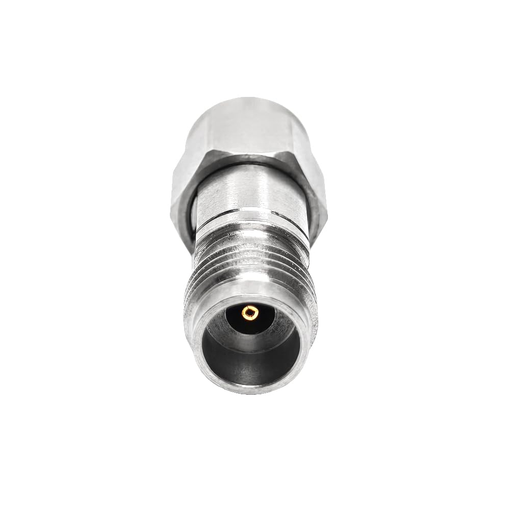 Adapter ze stali nierdzewnej 2,4 mm żeński na 2,92 mm męski – 50 omów