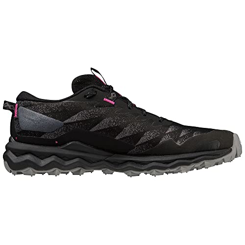 Mizuno Unisex Trail Running Shoe, Black Fuchsia Fedora Quiet Shade, 9 Us Women #TOP2