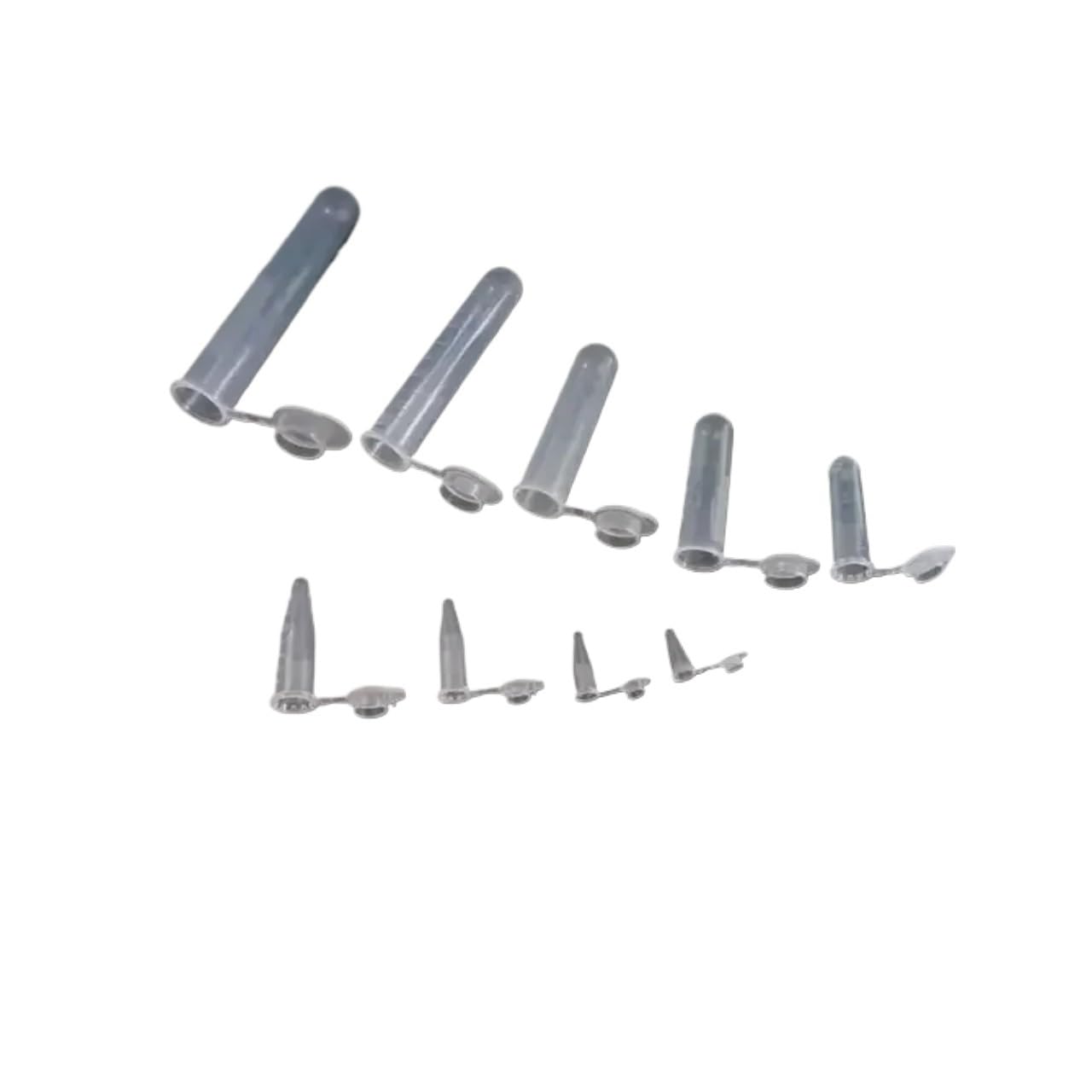 0,1–15ml PCR-Labor, transparente Mikro-Zentrifugenröhrchen aus Kunststoff mit Behälter mit Schnappdeckel(15ml 100pcs)