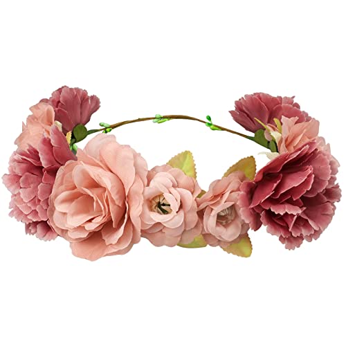 inodiref Couronne de Fleurs Mariage Nuptiale Fleur Couronne Boho Couronne de Fleurs Bandeau pour Femmes Filles la Fête, de Cérémonie de Mariage, Beach Travle, Frais et Beau Cover