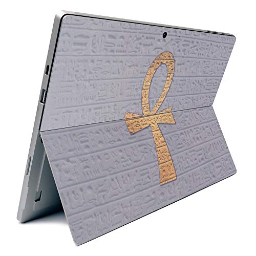 Image of MightySkins Carbon Fiber Skin for Microsoft Surface Pro 7 - Ankh | Textured Carbon Fiber Finish | Easy to Apply, Remove, and Change Styles | Made in The USA