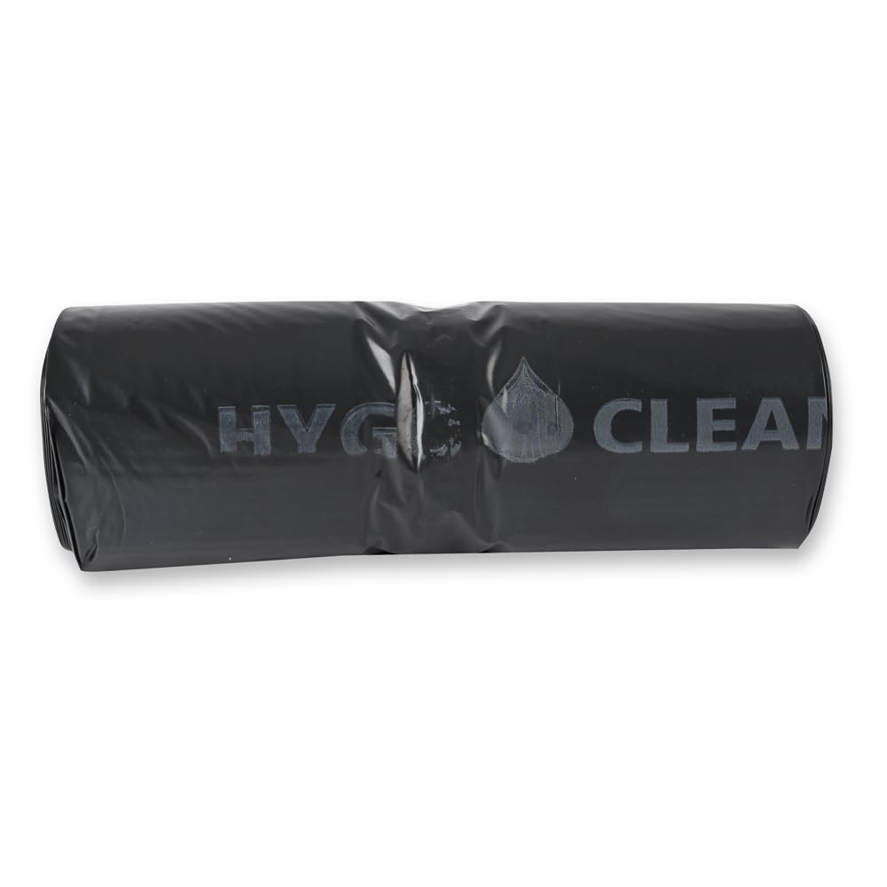 80 Stück, Müllsäcke, FRANZ MENSCH, 120 x 90cm, schwarz, LDPE, 80my, Premium | Hygoclean, 160 Liter Volumen, Abfallsack, Müllbeutel, Mülltüten, Hausmüll, Abfallbeutel, Rollenware, reißfest