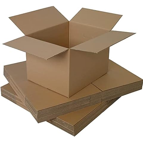 Box.it.pack.it 5 x small cardboard mailing packaging boxes - Size 6x4x4", Brown,one size Cover
