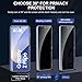 Lutree Privacy Tempered Glass for Samsung Galaxy Z Flip 6 5G/ Z Flip6 5G, 1+1+1 Pack Inner TPU Anti-Spy Screen Protector + Back Anti-Peeping Protective Glass+ Camera Lens Protector, HD Protection Film