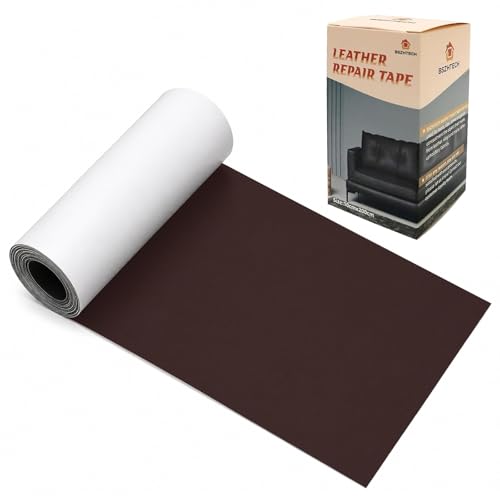 BSZHTECH Leather Repair Tape Self-Adhesive Leather Repair Patch for Couch Furniture Sofas Car Seats Advanced PU Vinyl Leather Repair Kit(Coffee, 3.9X79 inch)