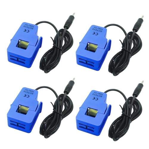 Sct-013-000 Transformador de corriente de núcleo dividido, 100A/50Ma, 1% de precisión, paquete de 4, compatible con sensores de corriente Victron, ABS, cierre de bloqueo simple para una fácil