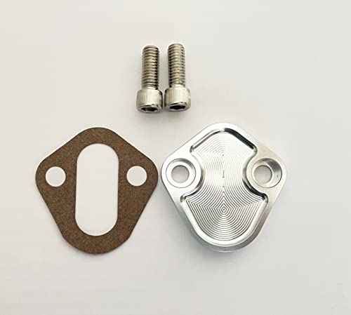 Flashpower Billet SB Ford Fuel Pump Block-Off Plate Kit