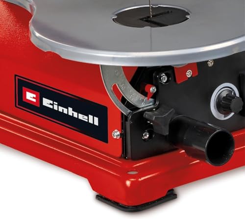 Einhell TC-SS 406E Scroll Saw - Electric Fret Saw with 47° Tiltable Metal Work Table for Bevel Cuts, Tool-Free Blade Changes, Hobby Saw with Dust Extraction for Woodworking, Crafting and DIY