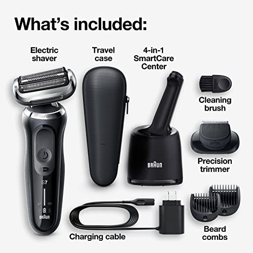 Braun 00069055888414 Series 7 7075Cc Electric Razor For Men With Smartcare Center, Beard Trimmer, Wet & Dry, Rechargeable, Cordless Foil Shaver thumb #2