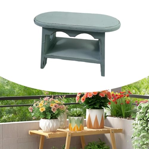 Présentoir en bois bleu de qualité supérieure pour pots de fleurs - 7