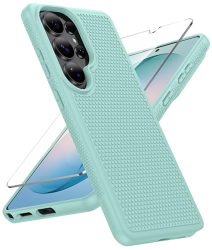 Image of FNTCASE for Samsung Galaxy S26 Ultra Case: Military Grade Drop Protection, 14ft Drop Tested, Screen Protector Included, Anti-Slip Anti-Fingerprint TPU Shockproof Phone Case Cover (Mint Green)
