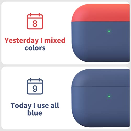 Damonlight Airpods Pro 2 Case [Front Led Visible][Compatible With Magsafe And Wireless Charging] Shock Proof Protective Cover For Apple Airpods Pro 2Nd Generation Case 2022 Released (Midnight Blue) #TOP3