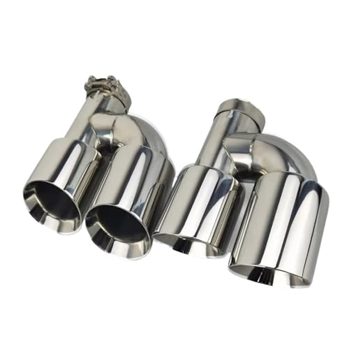 Embout d'échappement double en acier inoxydable Type2 modification esthétique haut de gamme