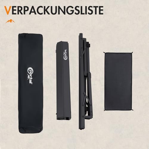 PORTAL Campingtisch faltbar Höhenverstellbar Klapptisch Aluminium 108 x 71cm rollbar Camping Tisch klappbar Falttisch leicht für Picknick Party Garten Wandern Reisen – Bild 4