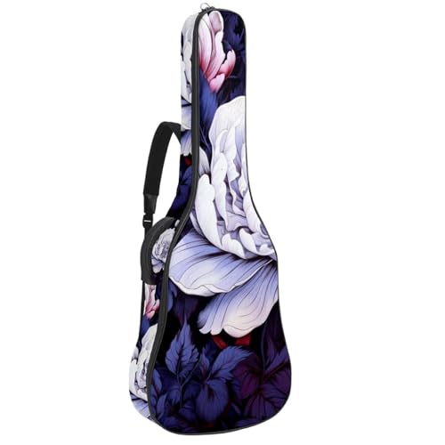 Sac pour guitare acoustique à fleurs multicolore étui de transport étanche 42.9 pouces