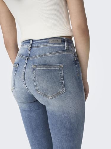 ONLY Damen Onlblush Mid Sk ANK Raw Rea333noos Jeans, Light Blue Denim, M / 30L EU – Ansicht 7