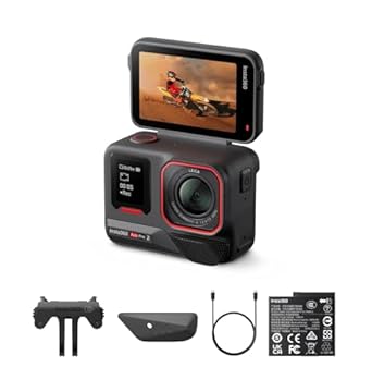 Insta360 Action Camera Ace Pro 2-8K co-progettata con Leica, sensore di punta NEXT-GEN da 1/1,3" e doppio chip AI per una qualità dell'immagine imbattibile, 8K/30fps, obiettivo 157°, schermo flip da