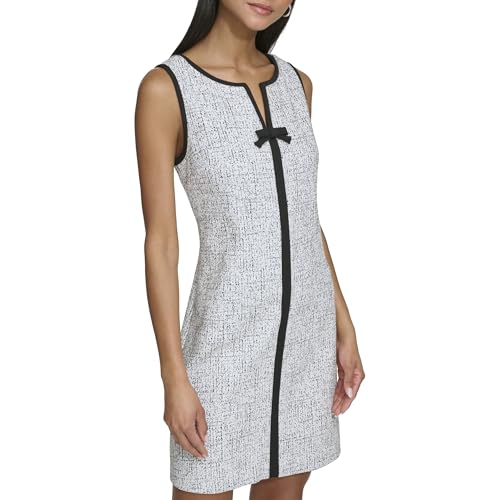 KARL LAGERFELD Women's Sleeveless V-Neck Bow A-line Mini Dress3