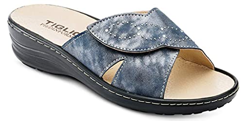 Tiglio COMODì Ciabatte da Donna Art. 2714 Blu