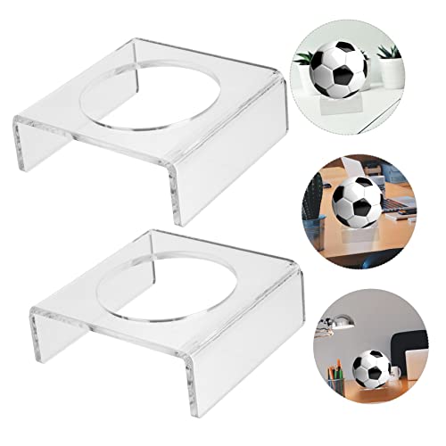 VANZACK 4 Peças Suporte De Bola De Acrílico Suporte De Boliche Exibição De Futebol Suporte De Chute