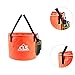 Menolana Outdoor Folding Water Bucket,Portable Car Water Storage Portable Camping Gear Camping Wash Basin for Backpacking, Orange