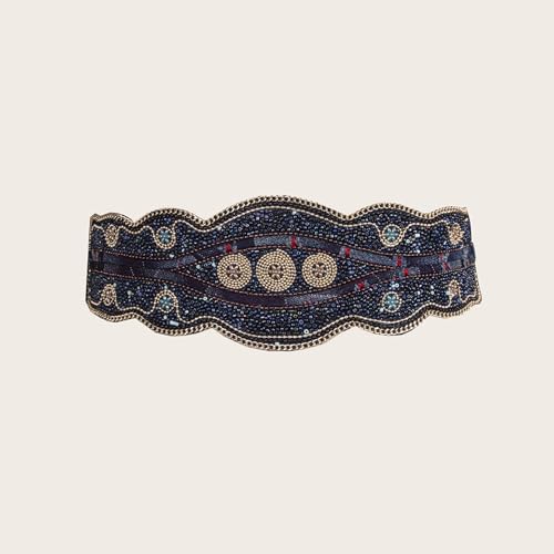 Bohemian-Style Women Belt For Dress Turquoise-Beaded Waist Belt Ethnic Corset Belt Elastic Girdle Belt Lady Accessories3