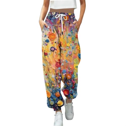 Pantalon jogging femme taille haute confortable avec poches pratiques