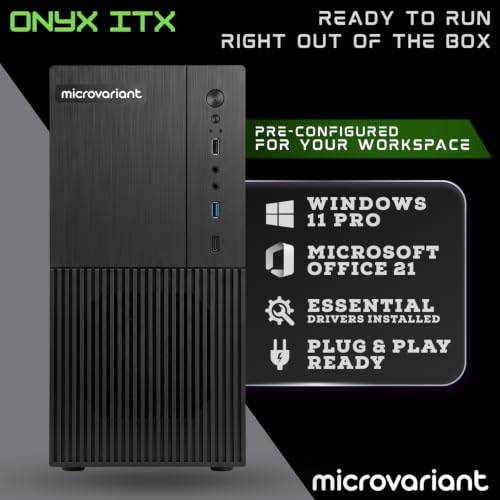 Image of Onyx ITX Desktop PC | Core i7-7Th Gen | 8GB RAM | 256GB SSD | 5G WiFi + BT Dongle | HD Graphics | USB 3.0 /HDMI Port | Pre-Installed Windows 11 Pro + Office 21 | 2 Year Warranty