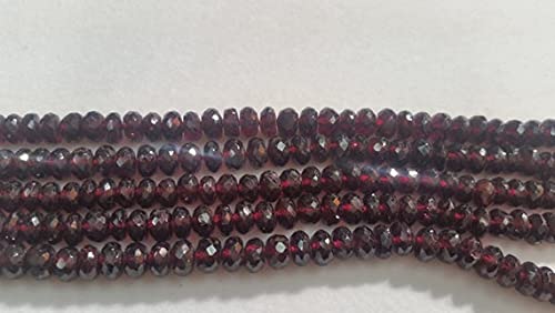 Grenat facetté rondelle 6mm perles naturelles pour création de bijoux fil 36cm LKBEADS