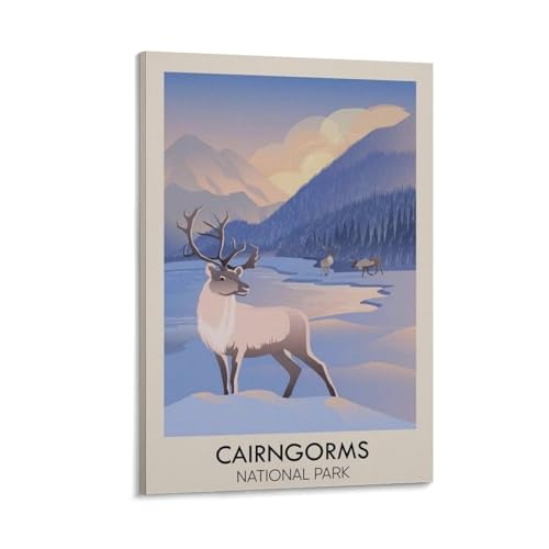 Poster vintage Cairngorms cadeau ideal idee decoration murale original