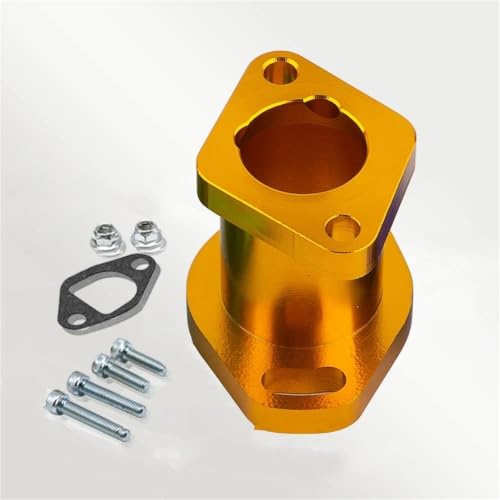 Colector de admisión para carburador VM22 PZ19 PZ26 con junta y tornillos de color oro