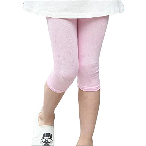Ding-dong Kid Girl Summer Candy Color Cropped Leggings