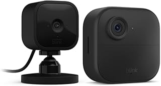 Blink Outdoor 4 (4th Gen) + Blink Mini – Smart security camera, two-way talk, HD live view, motion detection, set up in minutes, Works with Alexa – 1 camera system + Mini (black)