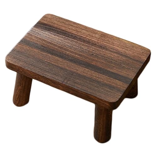 Taburete de madera maciza de alta resistencia, banco rectangular de diseño noble 2