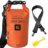 笑顔一番 ドライバッグ 防水バッグ ドラム型 新素材 防水 防塵 10L (2) オレンジ, 10L
